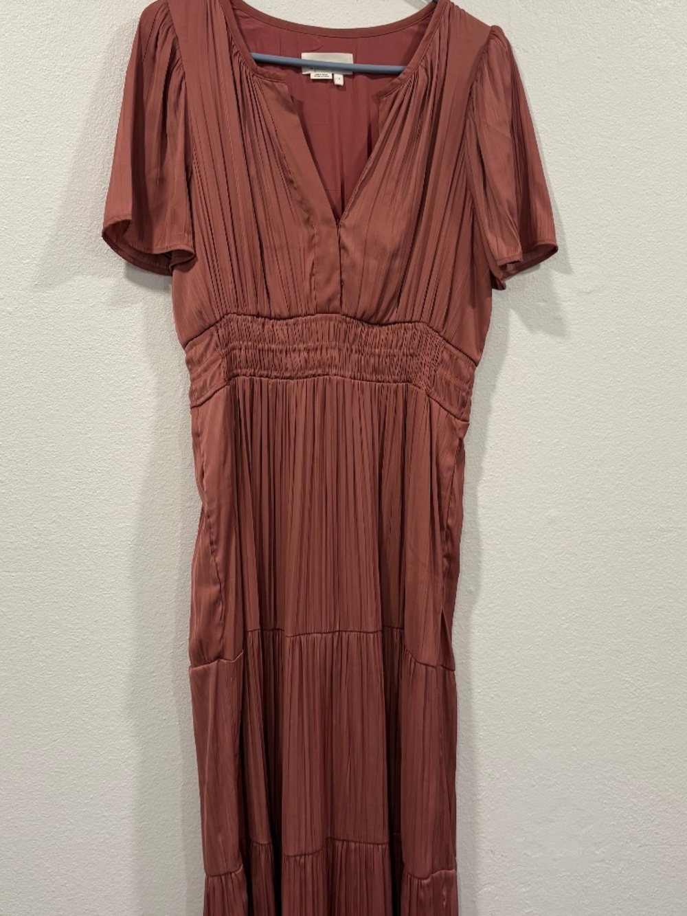 Anthropologie Maxi Dress Size L pretty color!